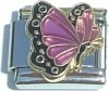 June flying butterfly charm - Alexandrite 9mm Italian Charm